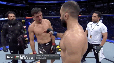 Belal Muhammad Demian Maia Quick Hug GIF