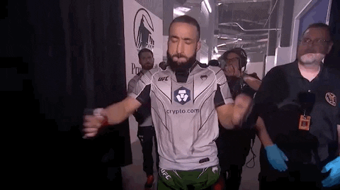 Belal Muhammad Energetic Chest Pumping GIF