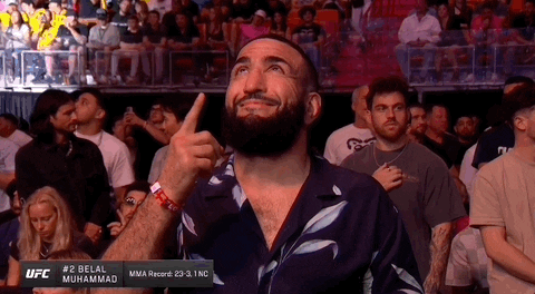 Belal Muhammad Mocking Camera GIF