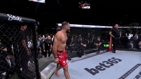Belal Muhammad Mocking Octagon Entrance GIF