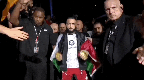 Belal Muhammad Pumping Crowd Energy GIF