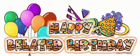 Belated Birthday Card With Balloons