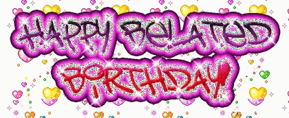 Belated Birthday Hip Hop Font GIF