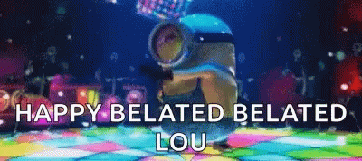 Minions Belated Birthday Dance Party GIF