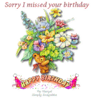 Belated Birthday Wishes Sticker GIF