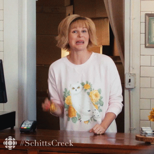 Schitt's Creek Jocelyn Ringing Bell GIF