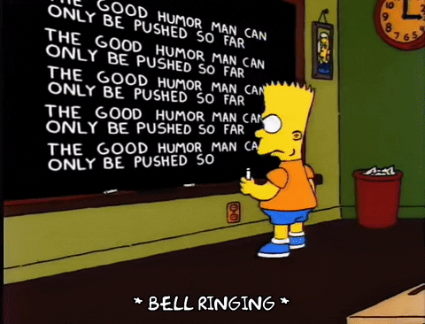 Bell Ringing Bart Simpson Running GIF