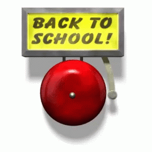Bell With Sign Saying Back to School