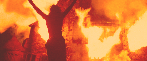 Bellatrix Lestrange Burned The Burrow GIF