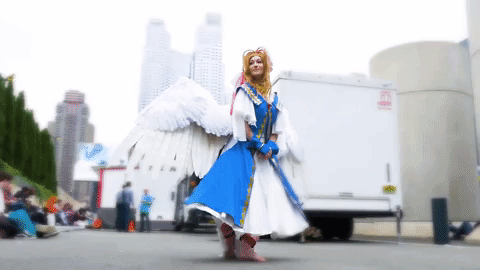 Belldandy Cosplay At Comic-con GIF