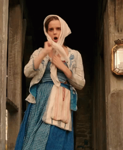 Belle Removing Scarf GIF