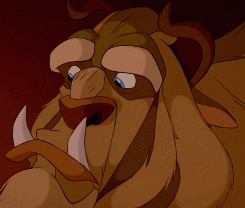 Belle Teaching Beast To Smile GIF