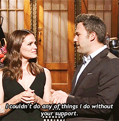 Ben Affleck Jennifer Garner Support GIF