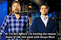Ben Affleck Kanye West Snl Hosting GIF