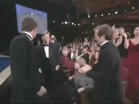Ben Affleck Matt Damon Awards Hug GIF