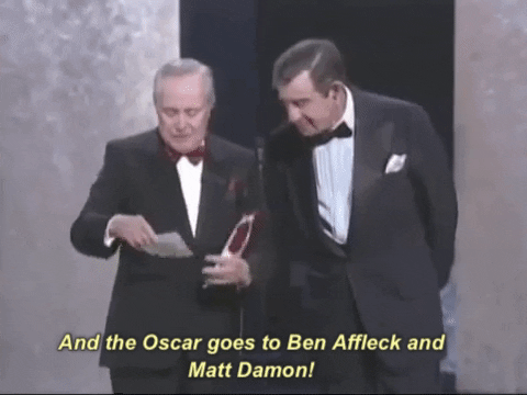 Ben Affleck Matt Damon Legendary Oscars Award GIF