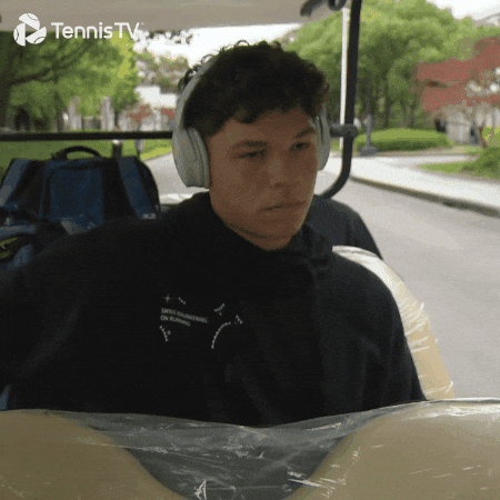 Ben Shelton Riding Golf Cart GIF