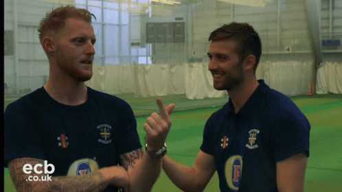 Ben Stokes Mark Wood GIF