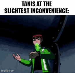 Ben Tennyson With Tanis Caption GIF