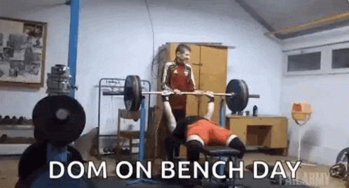 Bench Press Dom On Bench Day GIF
