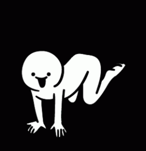 Bend Over Funny Wiggle Animation GIF