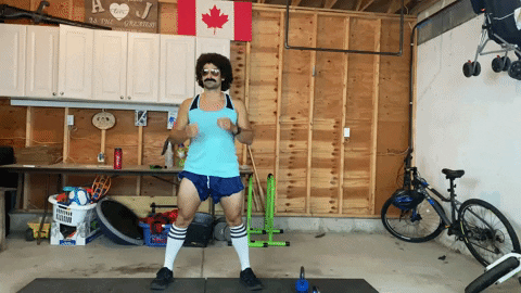 Bend Over Richard Simmons Work Out GIF