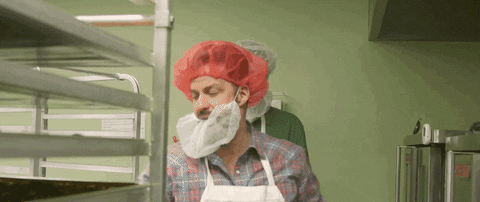 Bend Over Tired Baker Stretching GIF