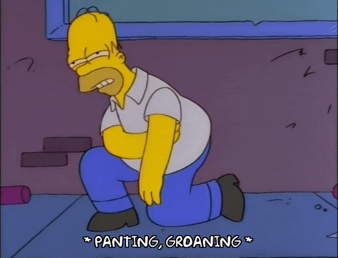 Bend Over Tired Homer Simpson GIF