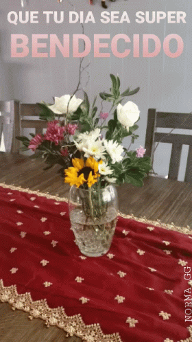 Que Tu Dia Bendecido Dia White Flowers GIF