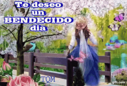 Bendecido Dia Soaring Butterflies GIF