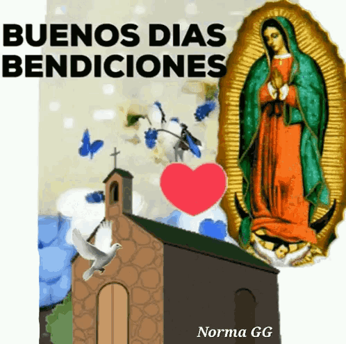Bendecido Dia Blessed Virgin Mary GIF