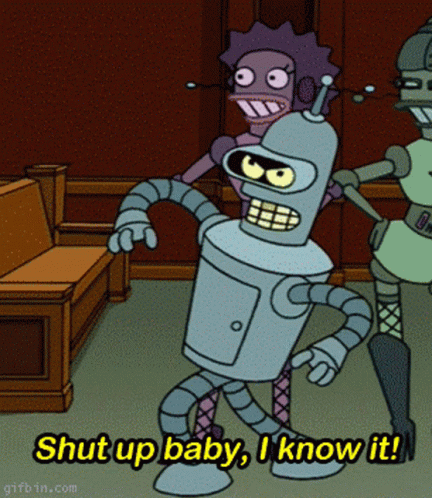 Bender Shut Up Baby GIF