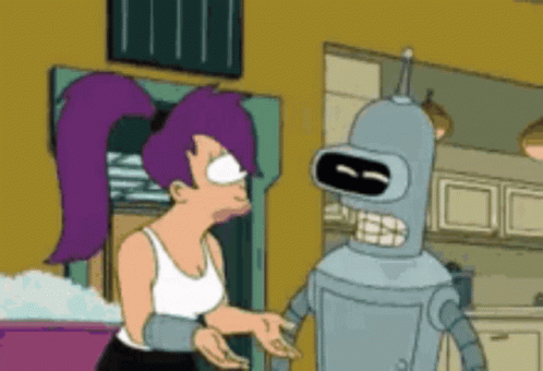 Bender And Leela Resolution GIF