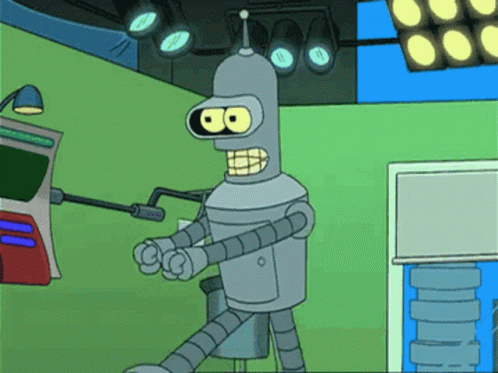 Bender Drinking And Smoking GIF
