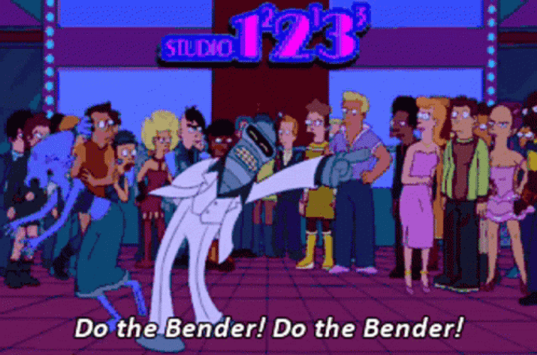 Bender Dancing On The Floor GIF