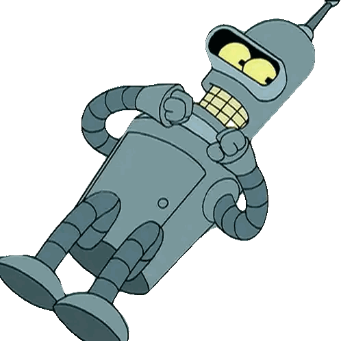 Bender from Futurama Laying Down