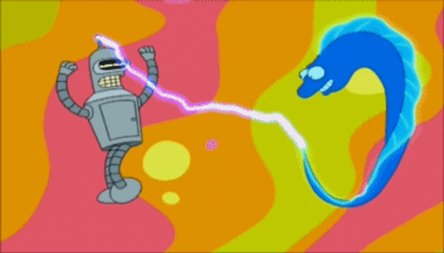 Bender Futurama Dancing With Eel GIF