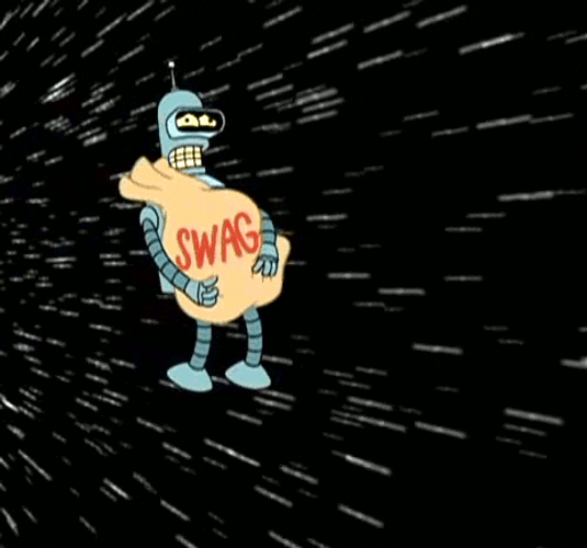Bender Futurama Swag Bag GIF