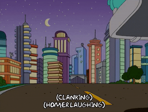 Bender Futurama Thrown On Road GIF