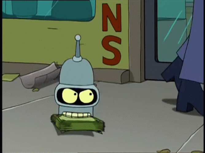 Bender Head And Dog GIF