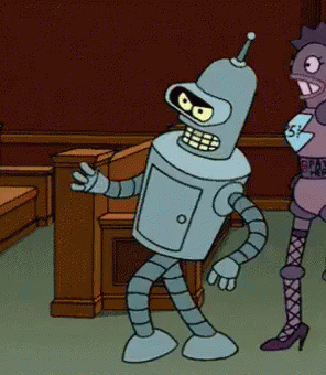 Bender Robot Walking GIF