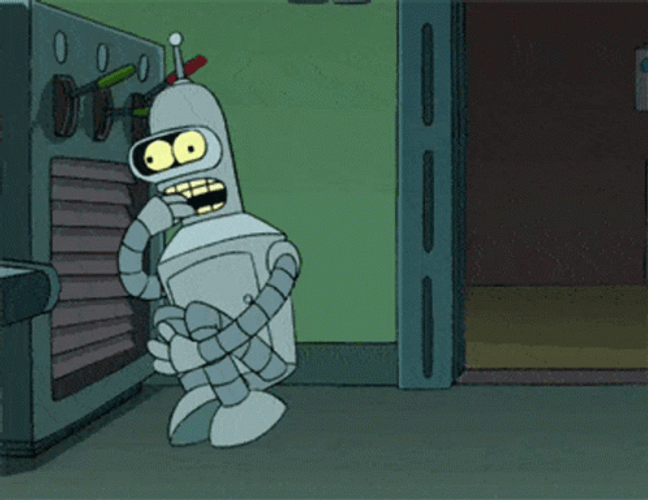 Bender Scared Boned GIF