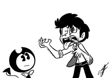 Bendy Ink Machine Confused Cartoon Creepy Dead GIF