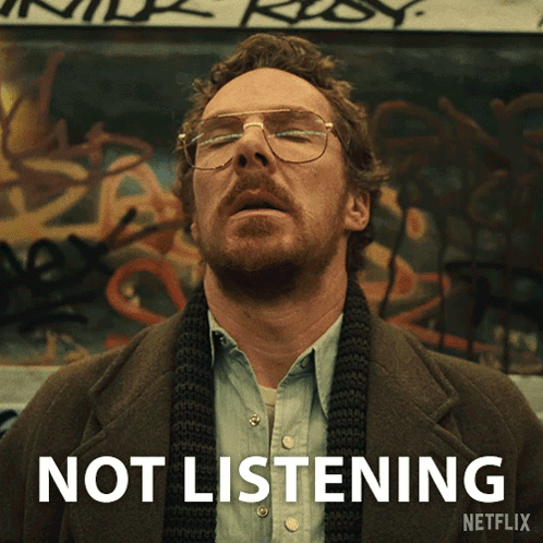 Benedict Cumberbatch Not Listening GIF