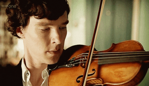 Benedict Cumberbatch Playing Violin GIF