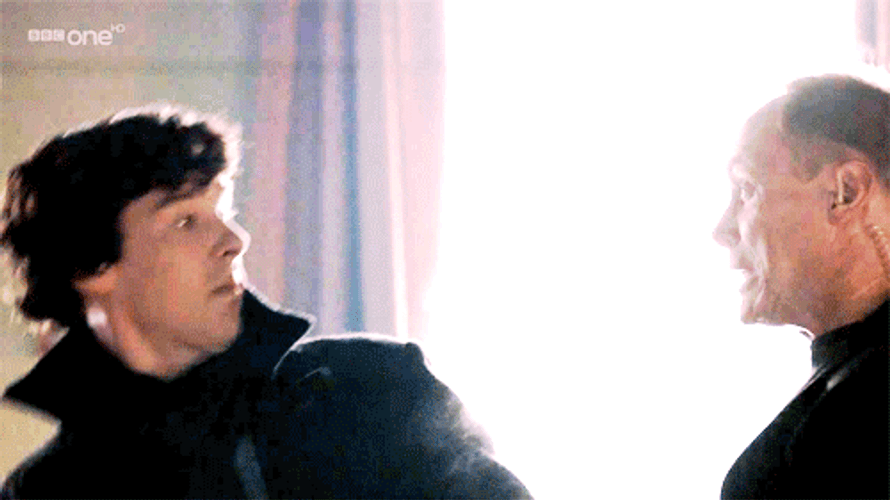 Benedict Cumberbatch Sherlock Headbutt GIF