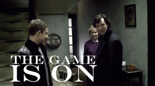 Benedict Cumberbatch Sherlock Holmes The Game Is On GIF