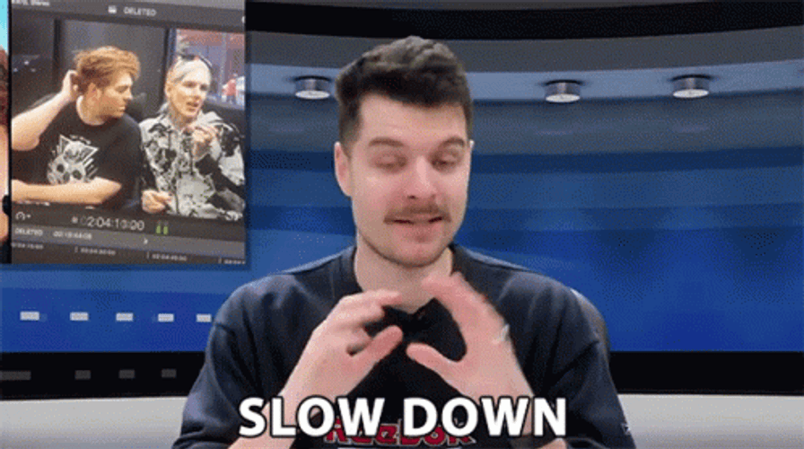 Benedict Townsend Slow Down Hand Sign GIF