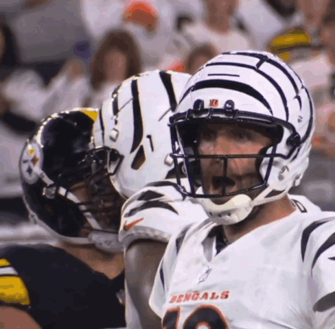 Bengals Football Player With Number 1 Helmet GIF