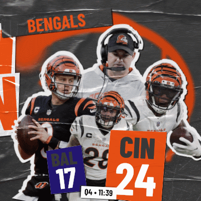 Bengals Football Poster Players Bal 17 Bal 28 Cin 24 GIF